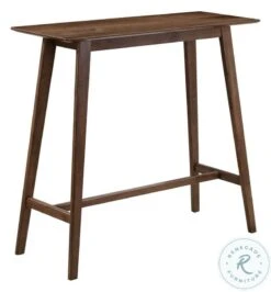 Finnick Walnut Rectangular Bar Table