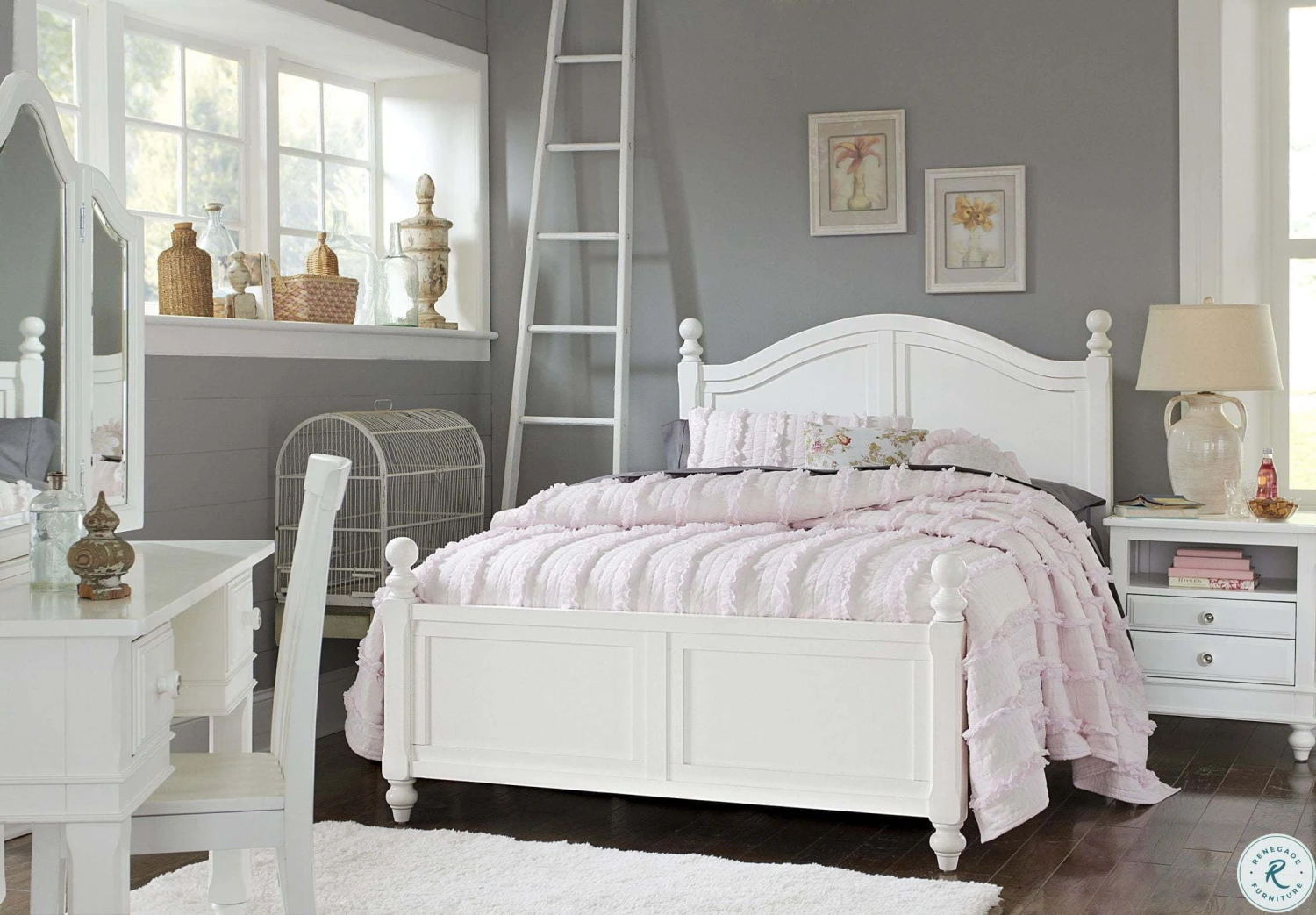 Lake House White Payton Full Arch Poster Bed - Image 4