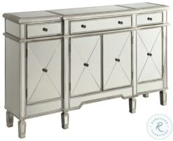 Aconitum Clear Mirror 4 Door Wine Cabinet