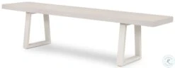 Cyrus Natural White And Natural Sand Outdoor Dining Bench