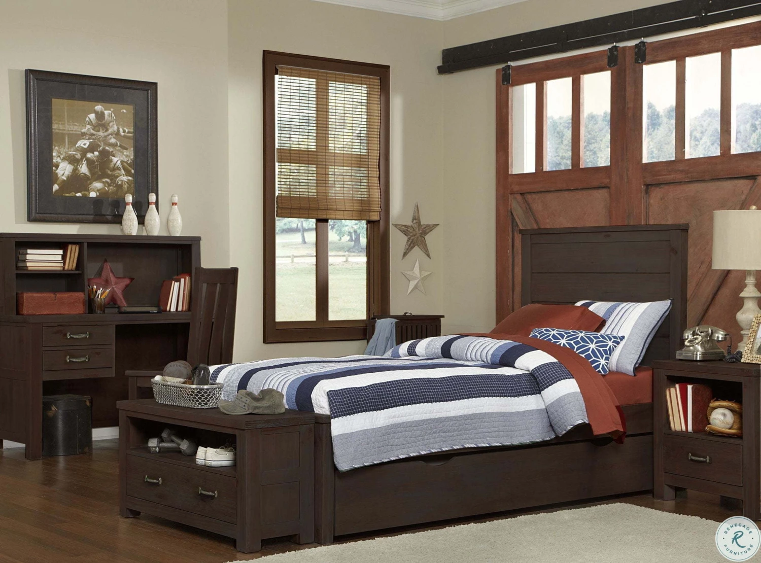 Highlands Espresso Desk With Chair - Image 7