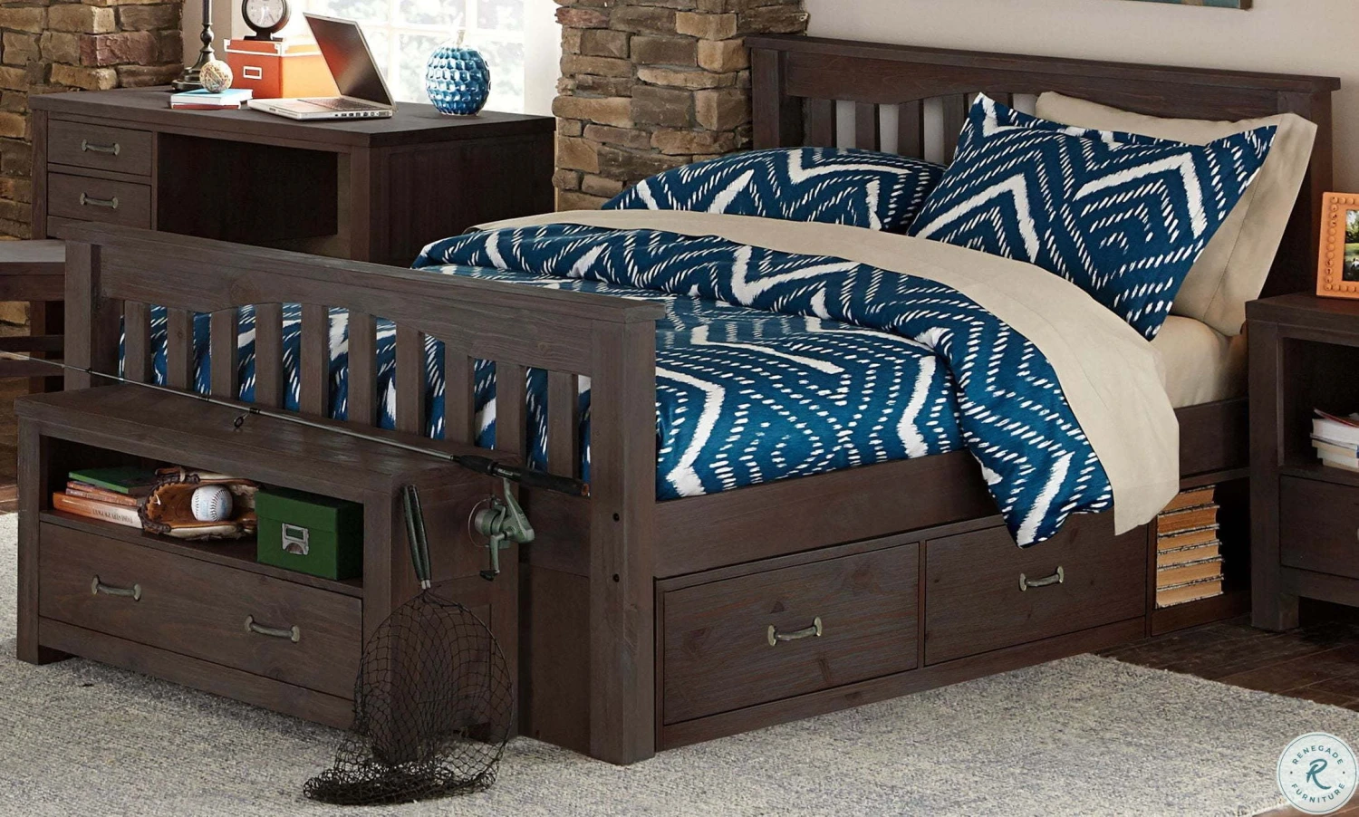 Highlands Espresso Desk With Chair - Image 8