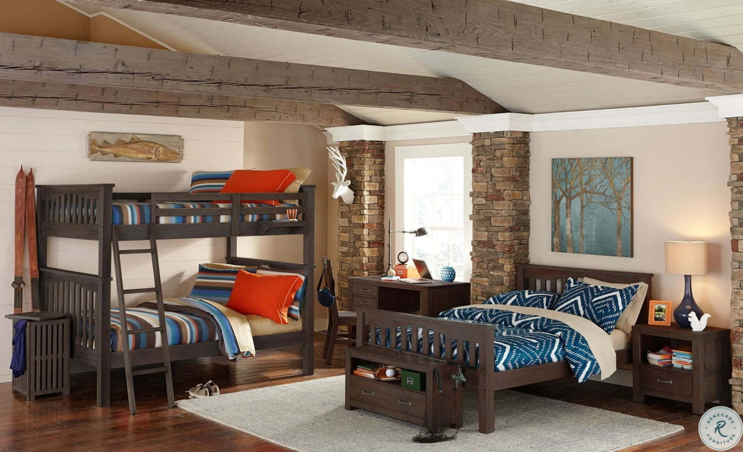 Highlands Espresso Desk With Chair - Image 9