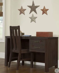 Highlands Espresso Desk With Chair