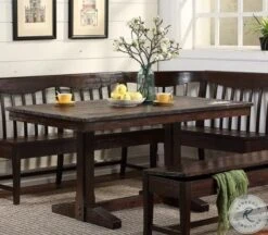Gettysburg Dark Distressed Nook Dining Table