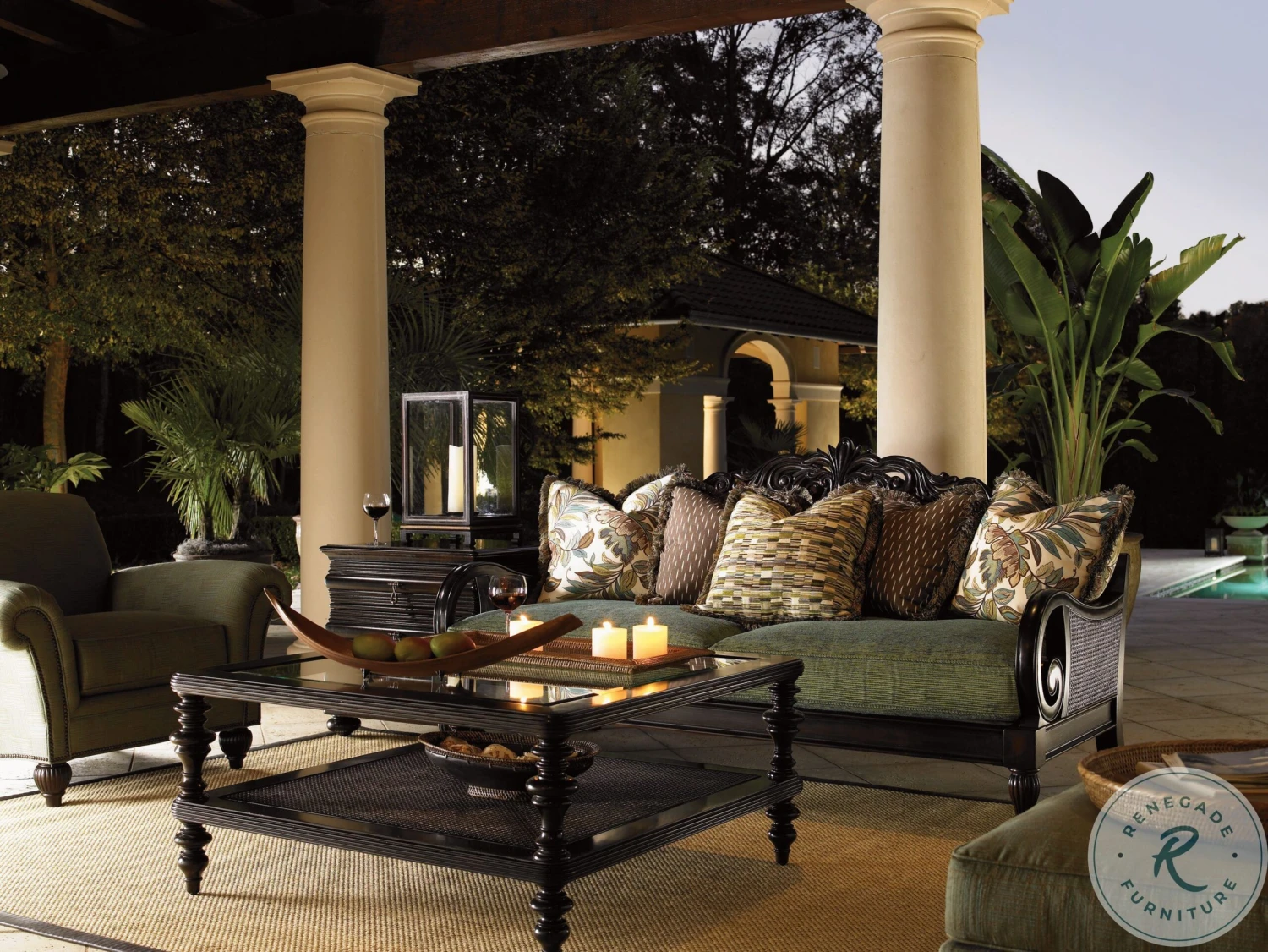 Tommy Bahama Royal Kahala Pacific Campaign Occasional Table Set - Image 6