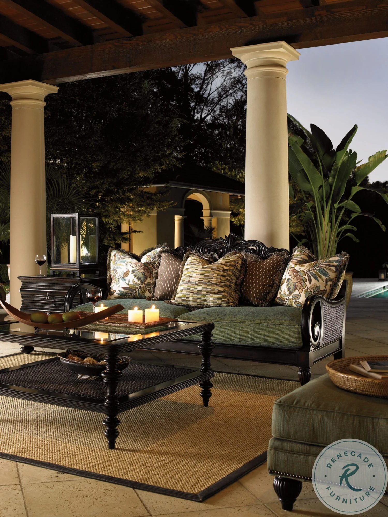 Tommy Bahama Royal Kahala Pacific Campaign Occasional Table Set - Image 7