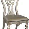 Catalonia Platinum Gold Side Chair Set Of 2