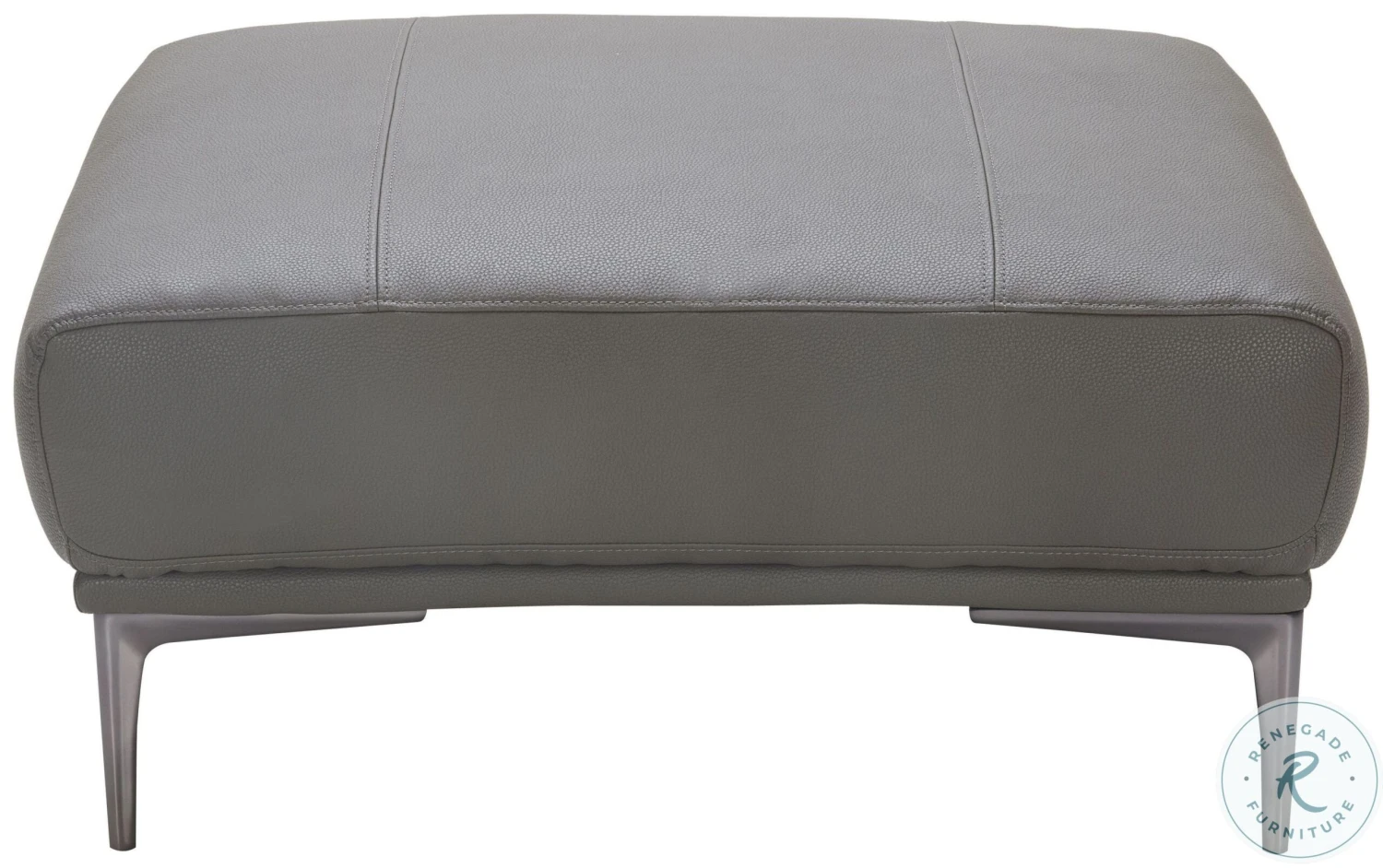 King Gray Leather Living Room Set - Image 9