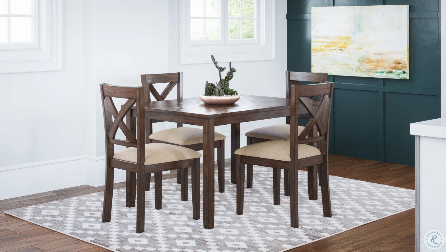 Walnut Creek 5 Piece Dining Table Set