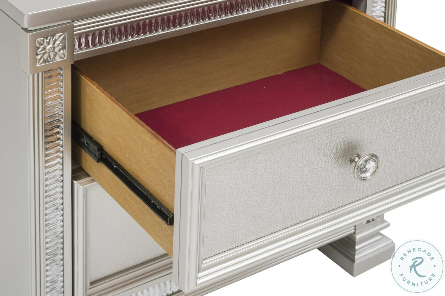 Bevelle Silver Nightstand - Image 7