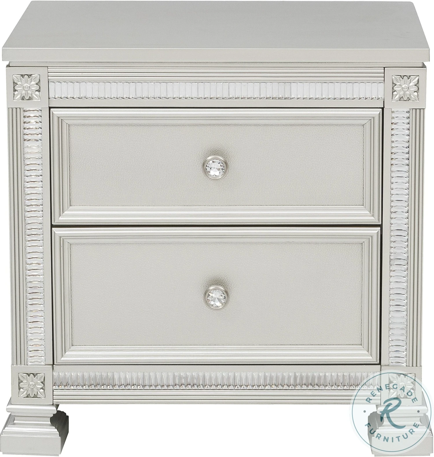 Bevelle Silver Nightstand - Image 4