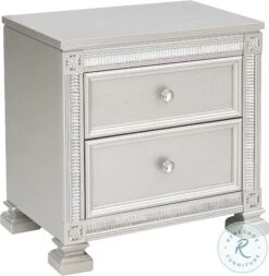 Bevelle Silver Nightstand
