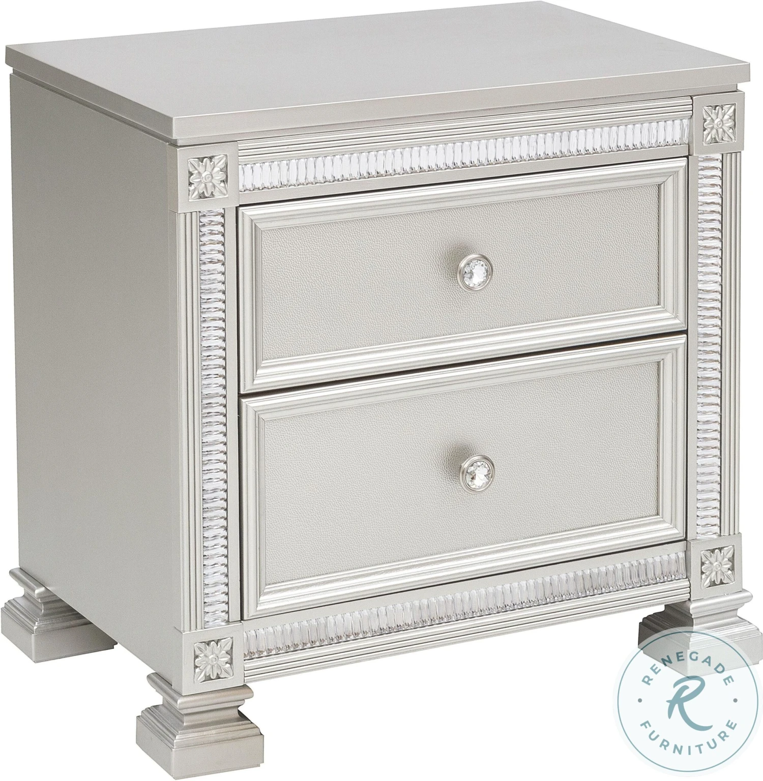 Bevelle Silver Nightstand