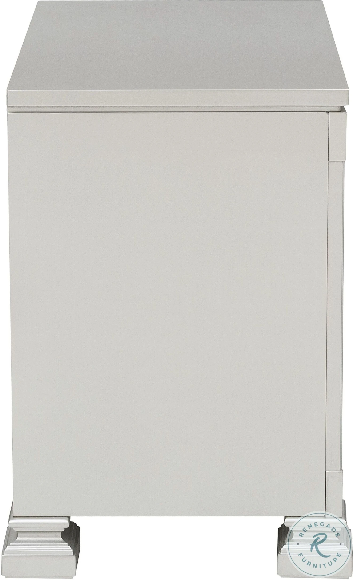 Bevelle Silver Nightstand - Image 5
