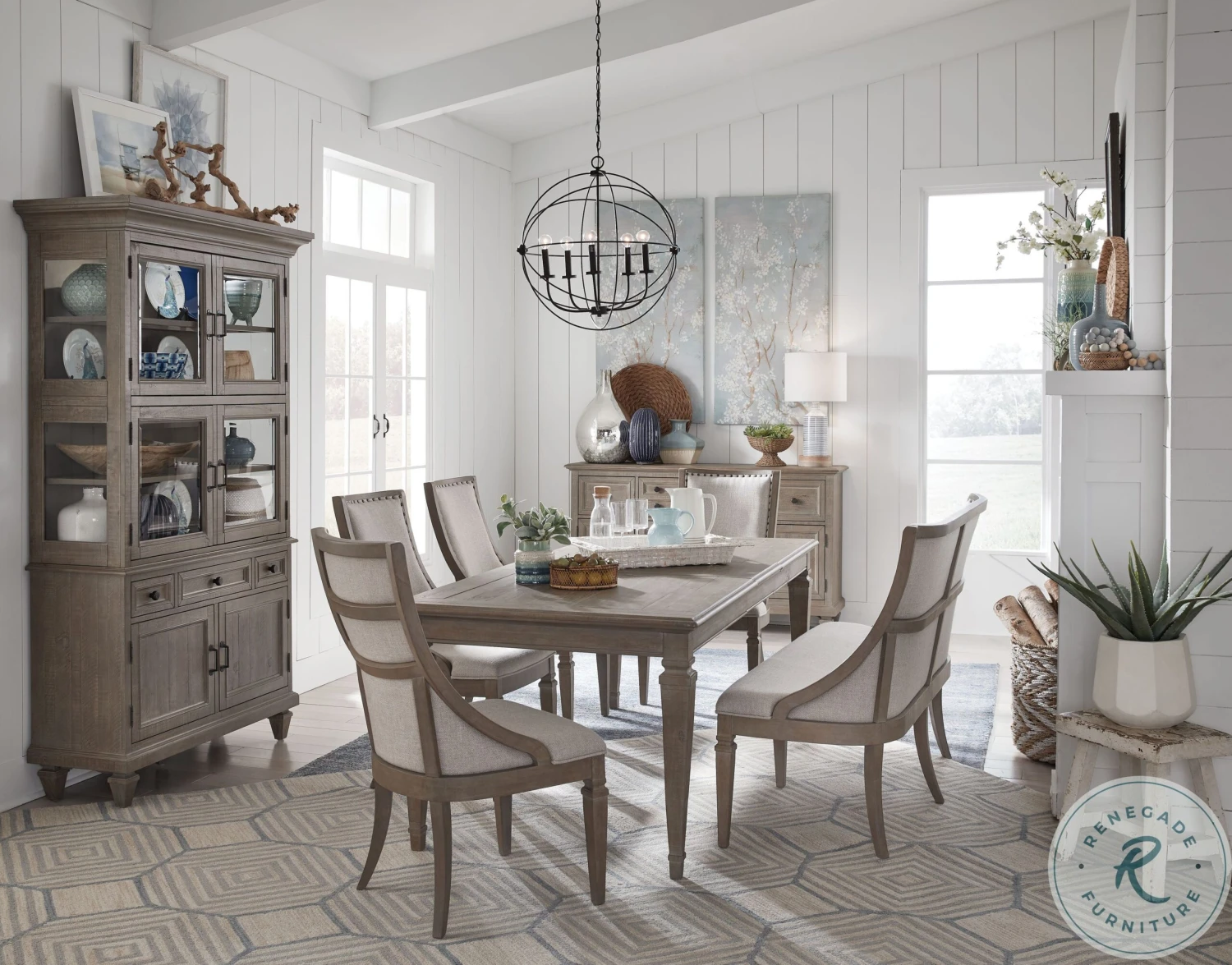 Lancaster Dovetail Grey Upholstered Bench - Image 2