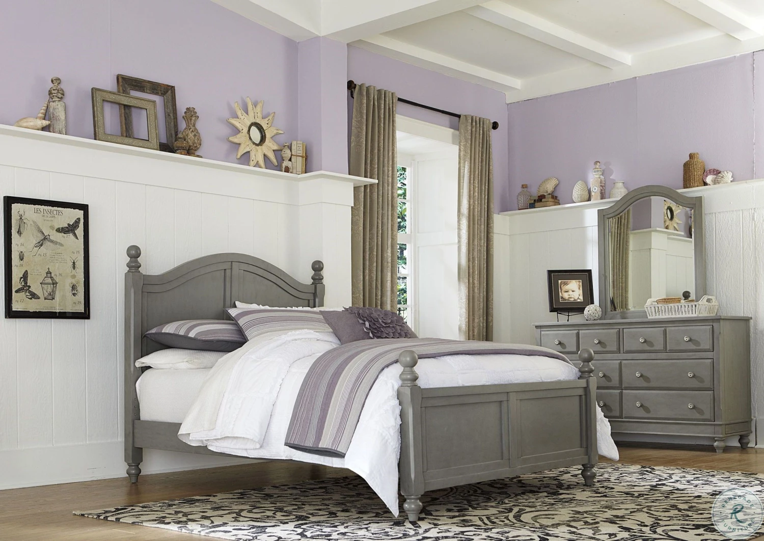 Lake House Stone Arch Paneled Mirror - Image 4