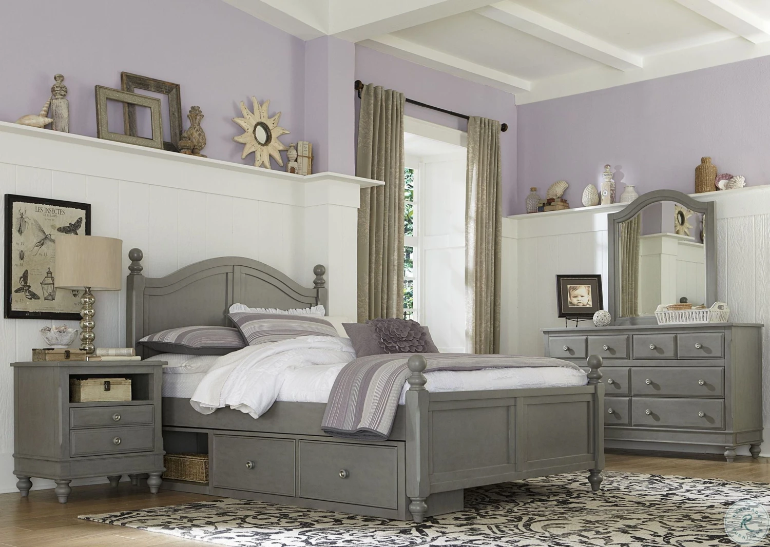 Lake House Stone Arch Paneled Mirror - Image 5