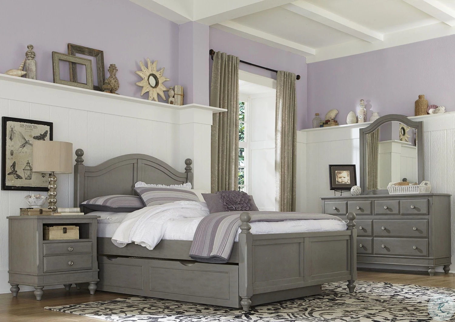 Lake House Stone Arch Paneled Mirror - Image 6