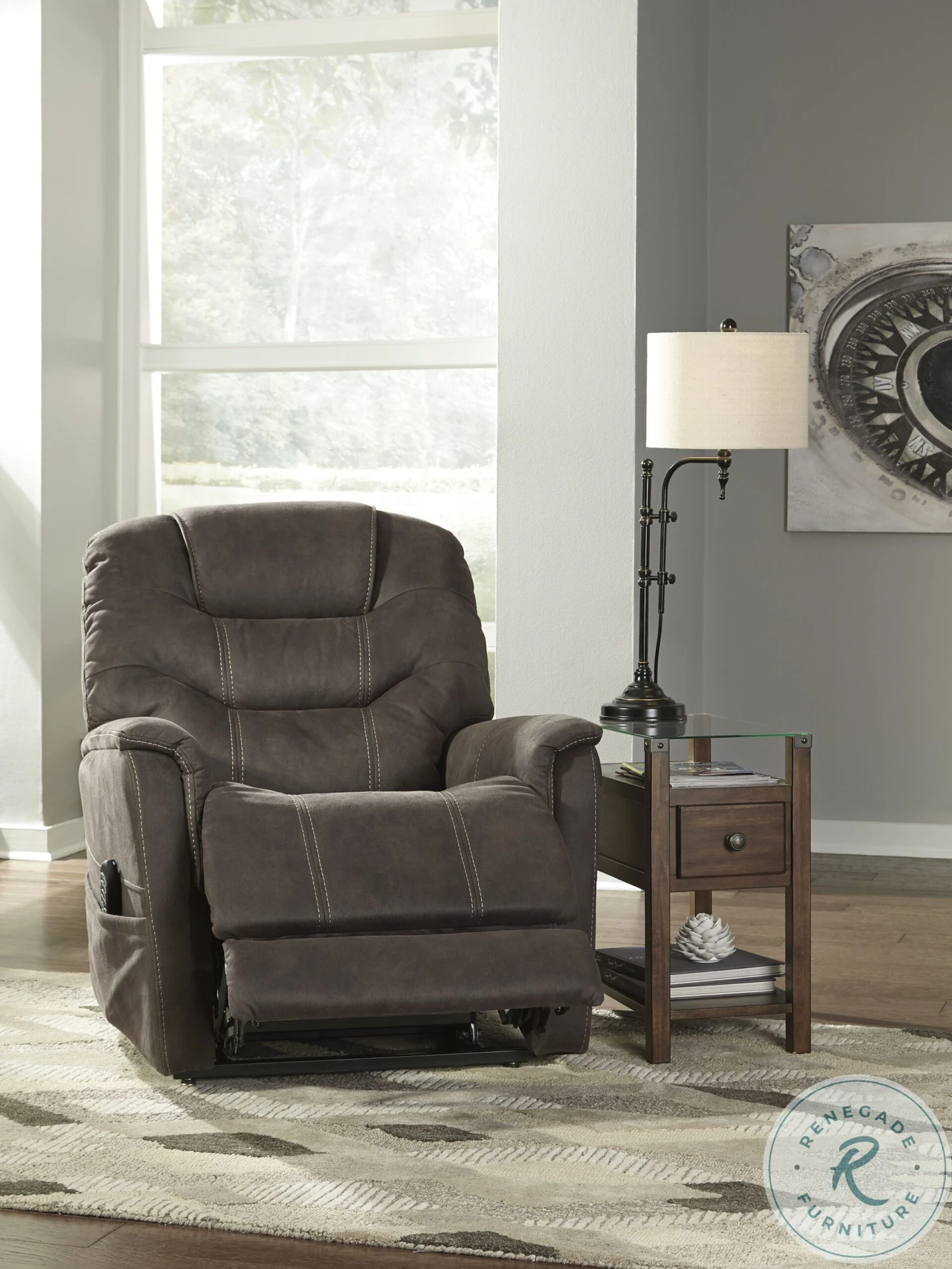 Ballister Espresso Power Lift Recliner - Image 10