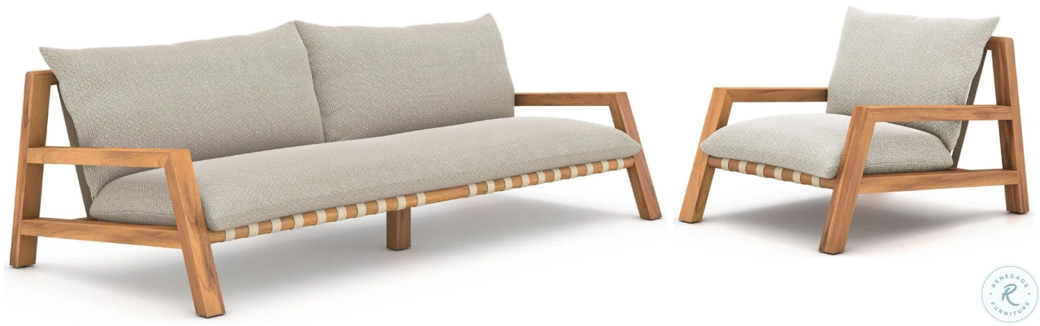 Soren Faye Sand And Natural Teak Outdoor Conversation Set