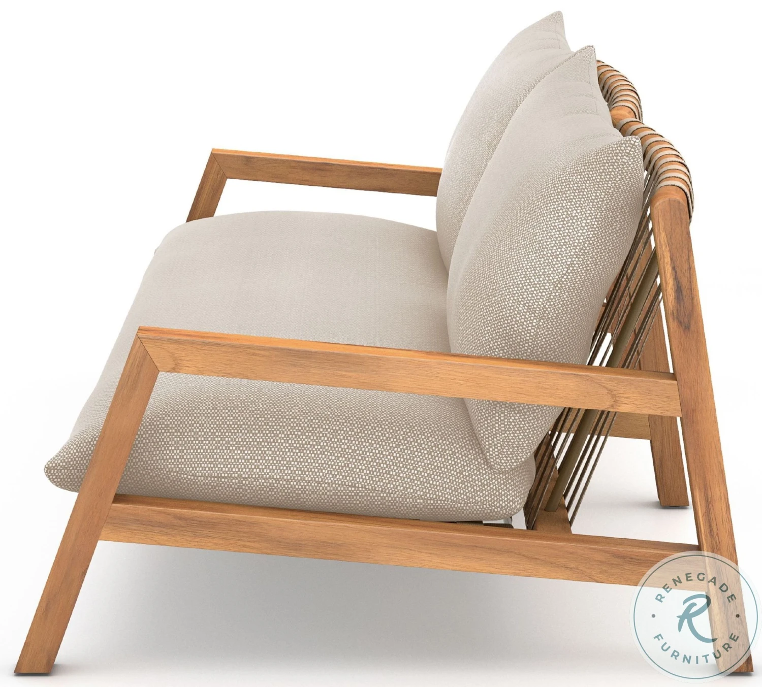 Soren Faye Sand And Natural Teak Outdoor Conversation Set - Image 4