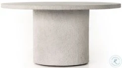 Otero Matte White Round Outdoor 60" Dining Table