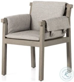 Galway Weathered Grey And Faye Ash Outdoor Dining Chair