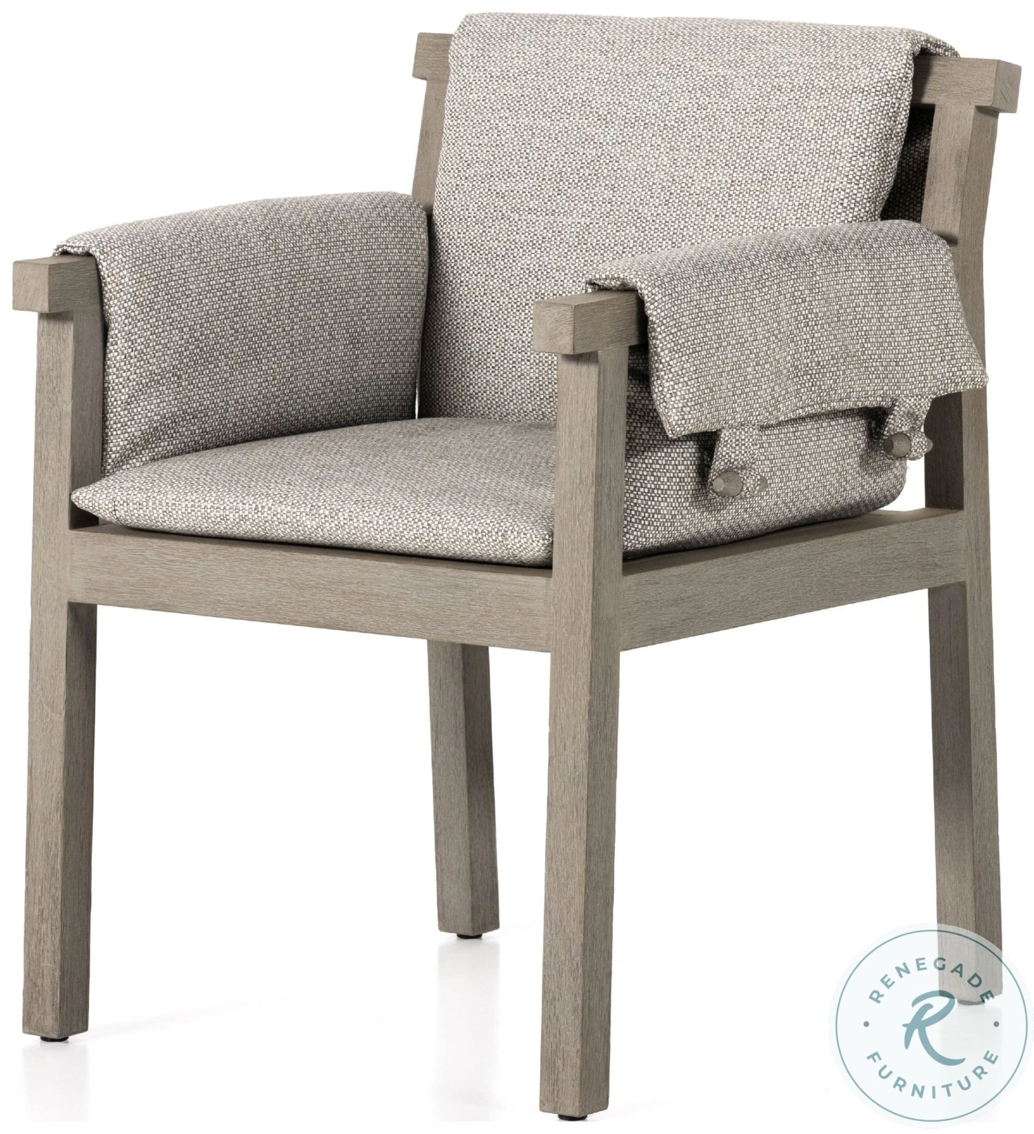 Galway Weathered Grey And Faye Ash Outdoor Dining Chair