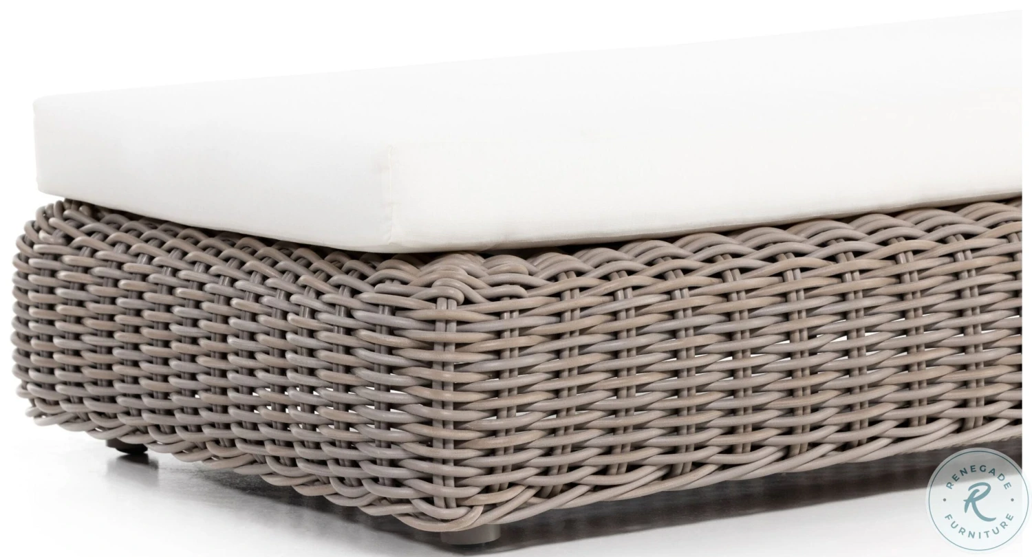 Como Natural Ivory And Natural Woven Outdoor Chaise - Image 8