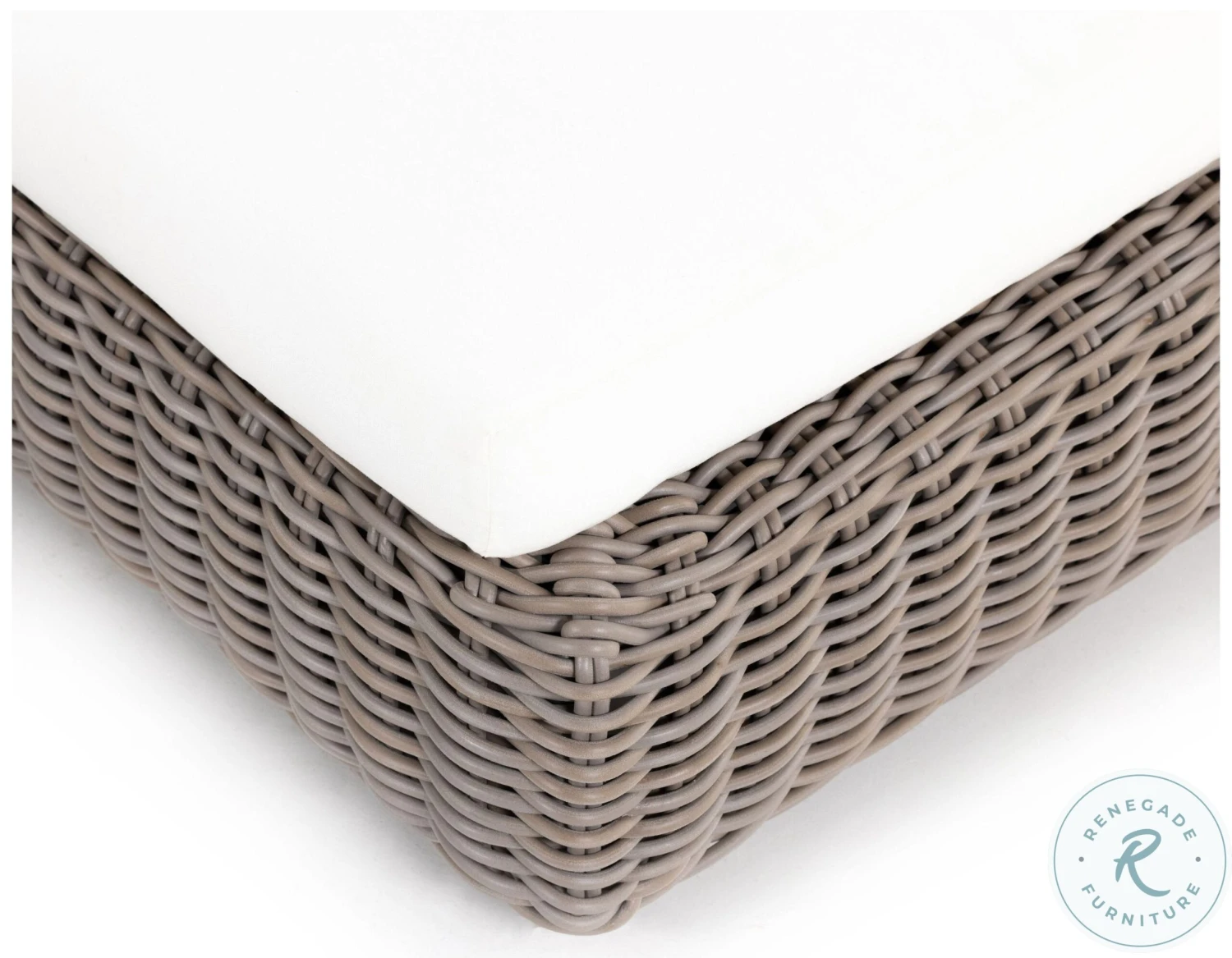 Como Natural Ivory And Natural Woven Outdoor Chaise - Image 9