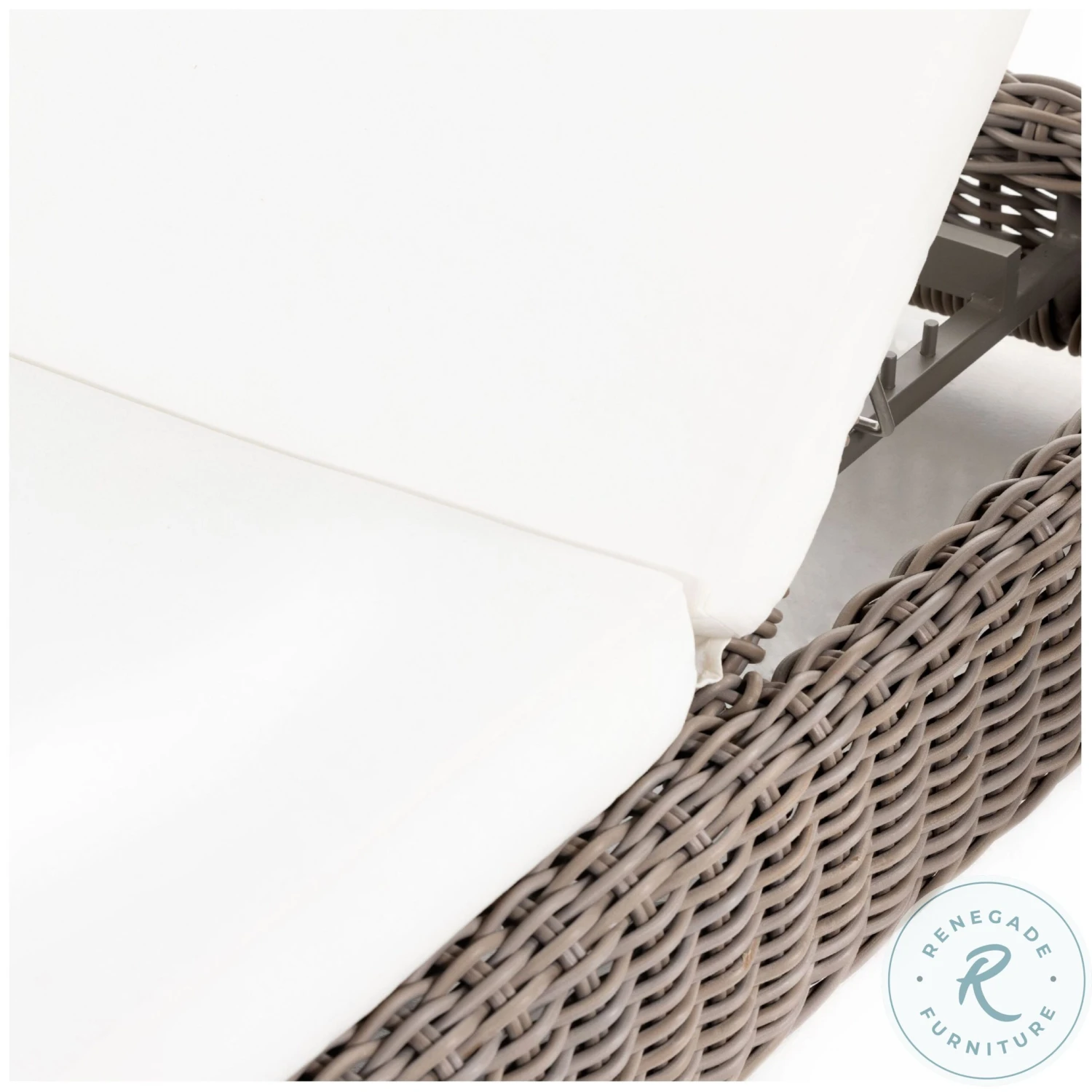 Como Natural Ivory And Natural Woven Outdoor Chaise - Image 10