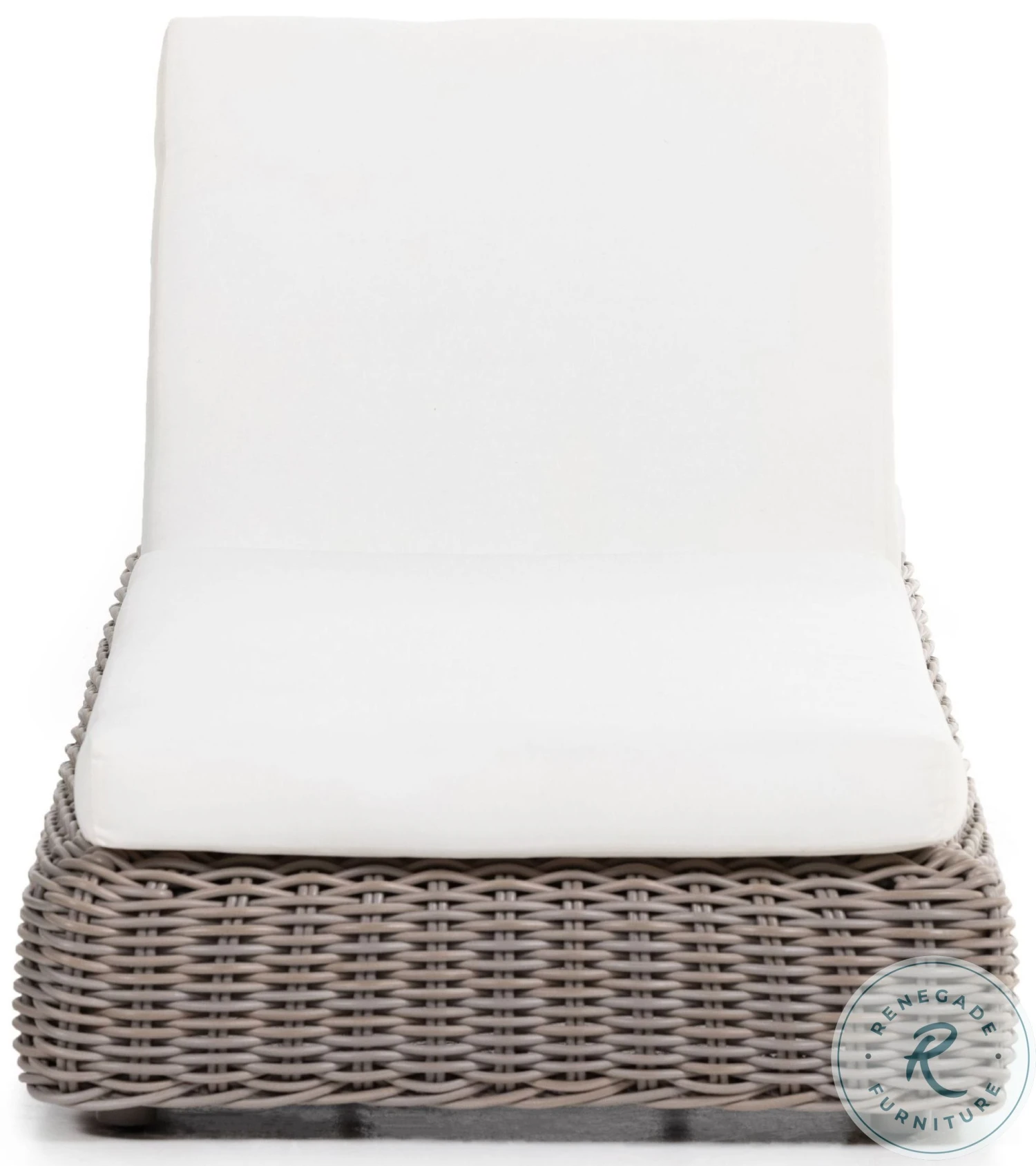Como Natural Ivory And Natural Woven Outdoor Chaise - Image 3