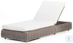 Como Natural Ivory And Natural Woven Outdoor Chaise