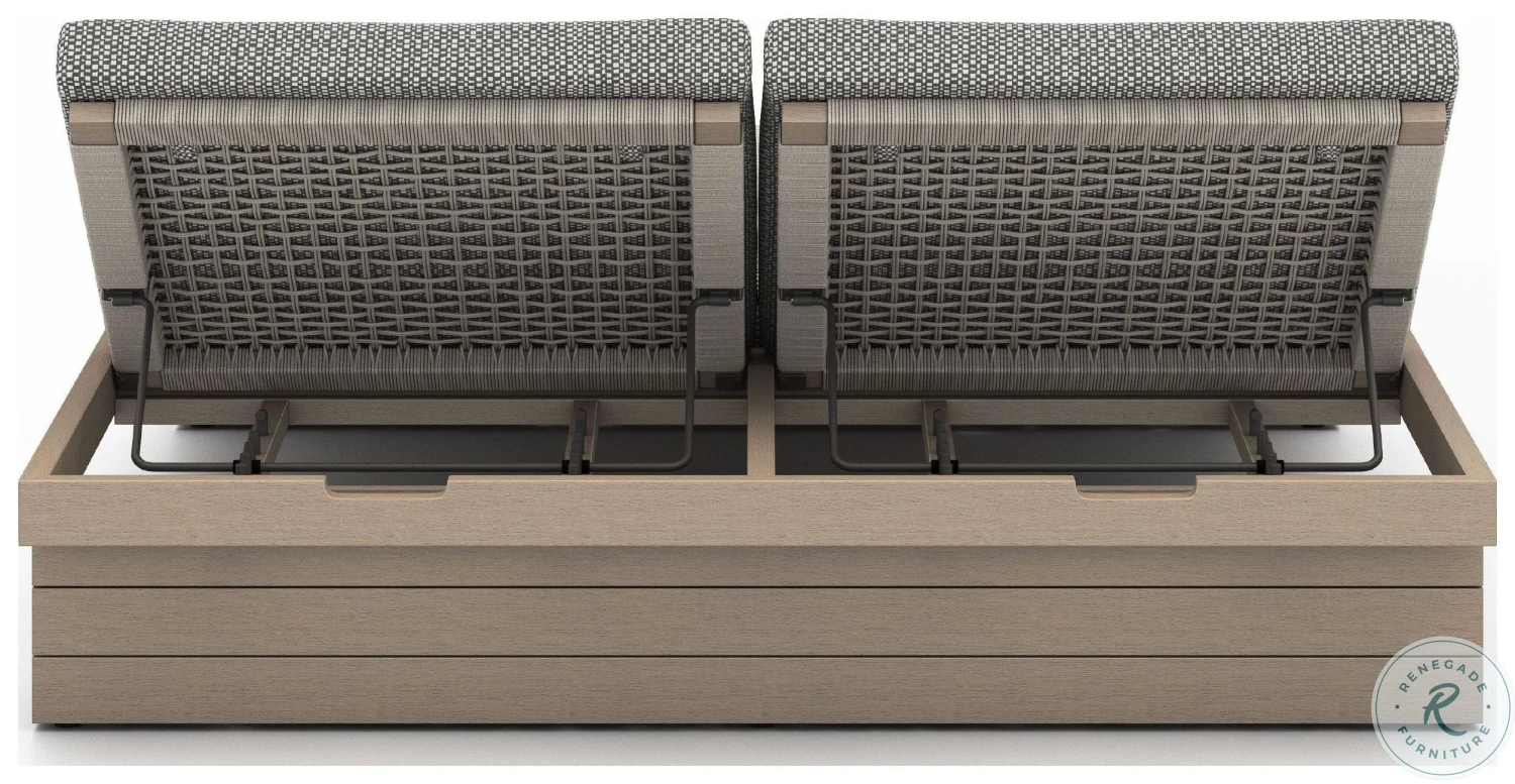 Leroy Faye Ash And Washed Brown Outdoor Double Chaise - Image 5