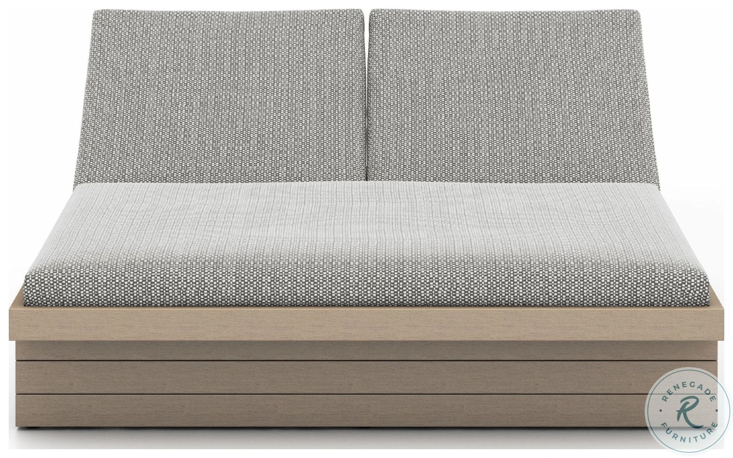 Leroy Faye Ash And Washed Brown Outdoor Double Chaise - Image 3