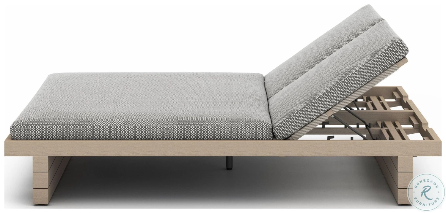 Leroy Faye Ash And Washed Brown Outdoor Double Chaise - Image 4