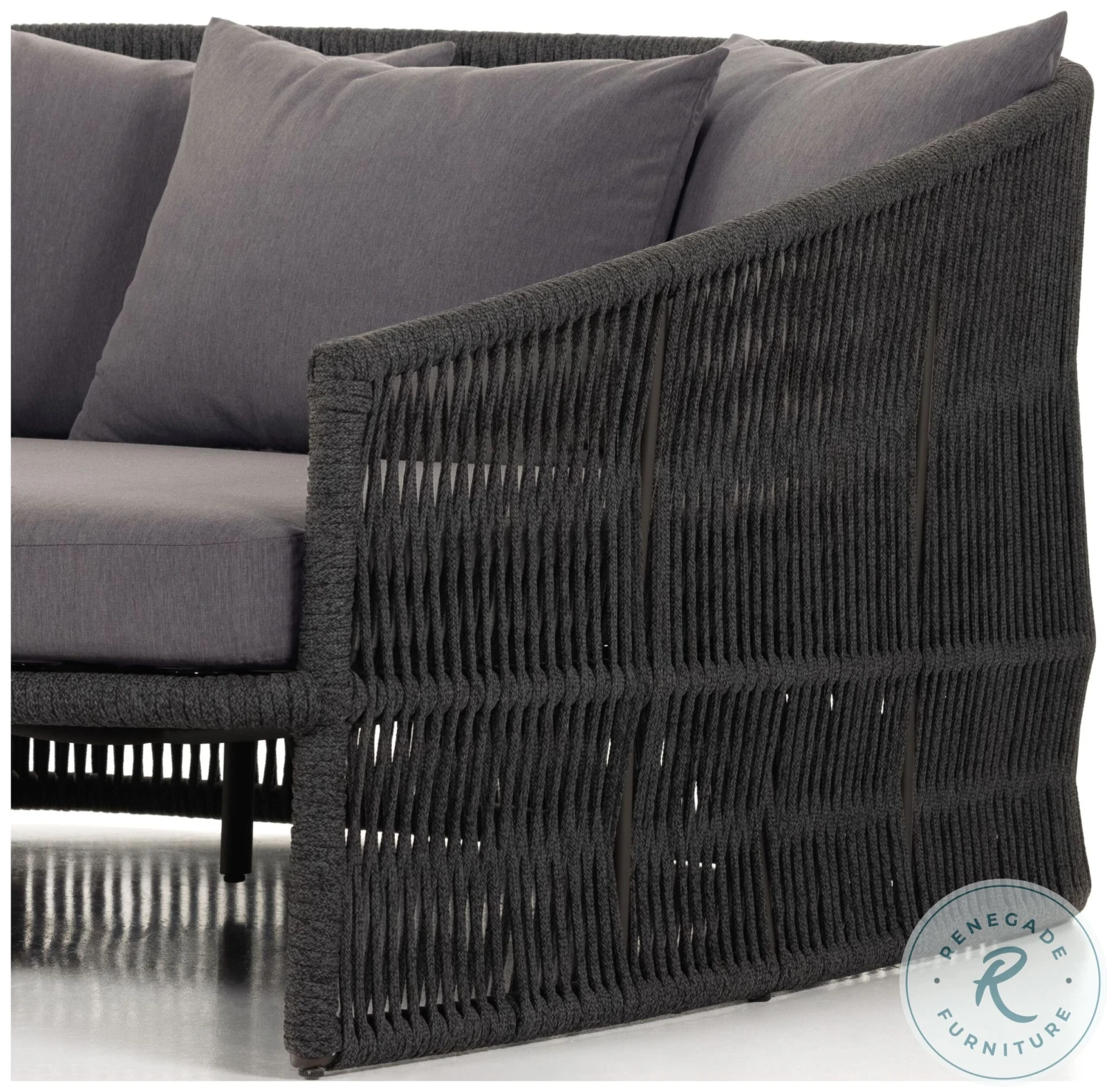 Porto Charcoal And Bronze And Dark Grey Outdoor Daybed - Image 5