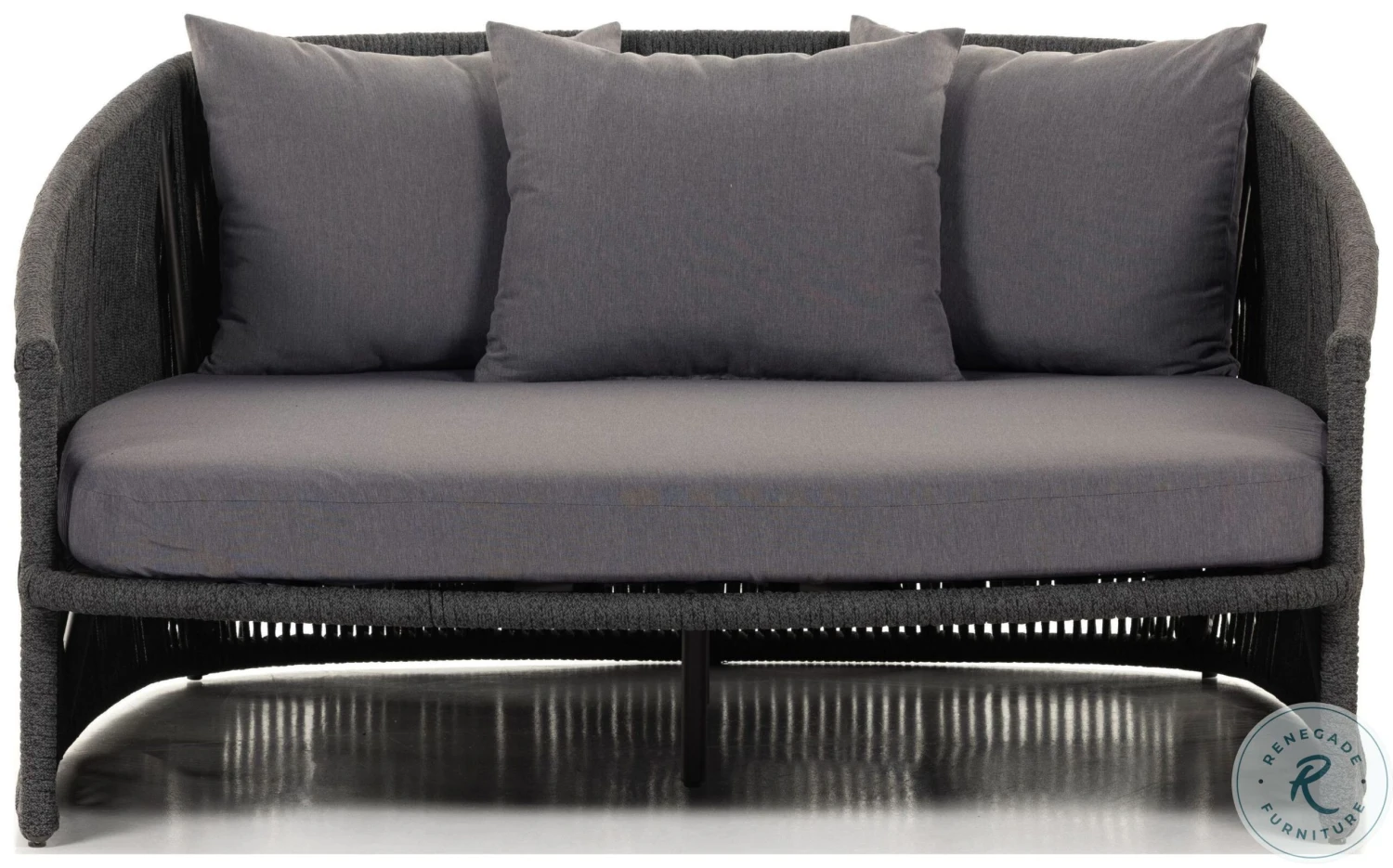 Porto Charcoal And Bronze And Dark Grey Outdoor Daybed - Image 2