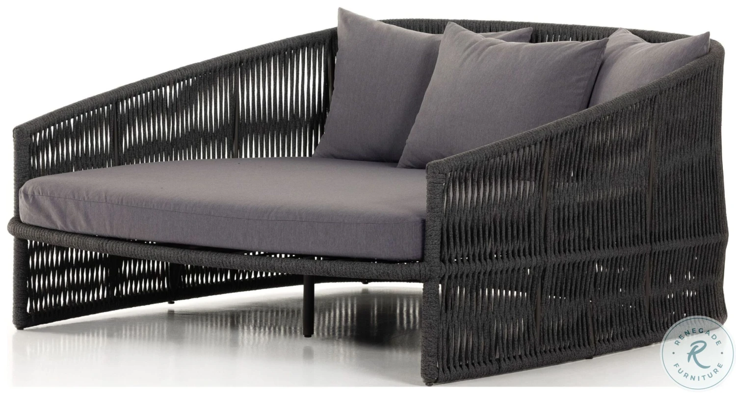 Porto Charcoal And Bronze And Dark Grey Outdoor Daybed