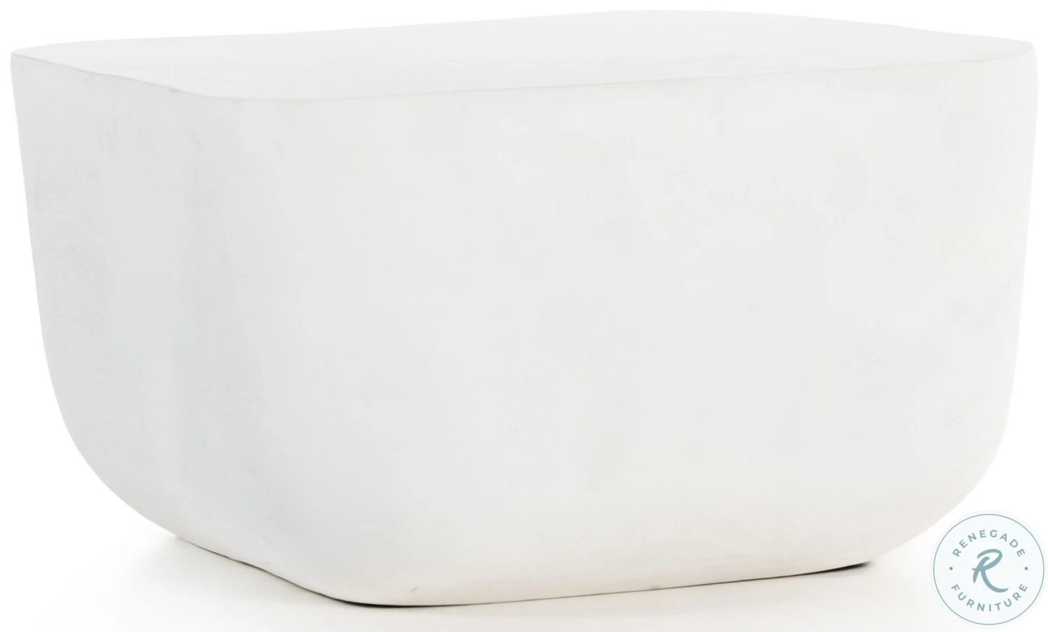 Basil Matte White Cast Aluminum Square Outdoor Occasional Table Set - Image 9