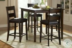 Griffin Espresso 5 Piece Counter Height Dining Set