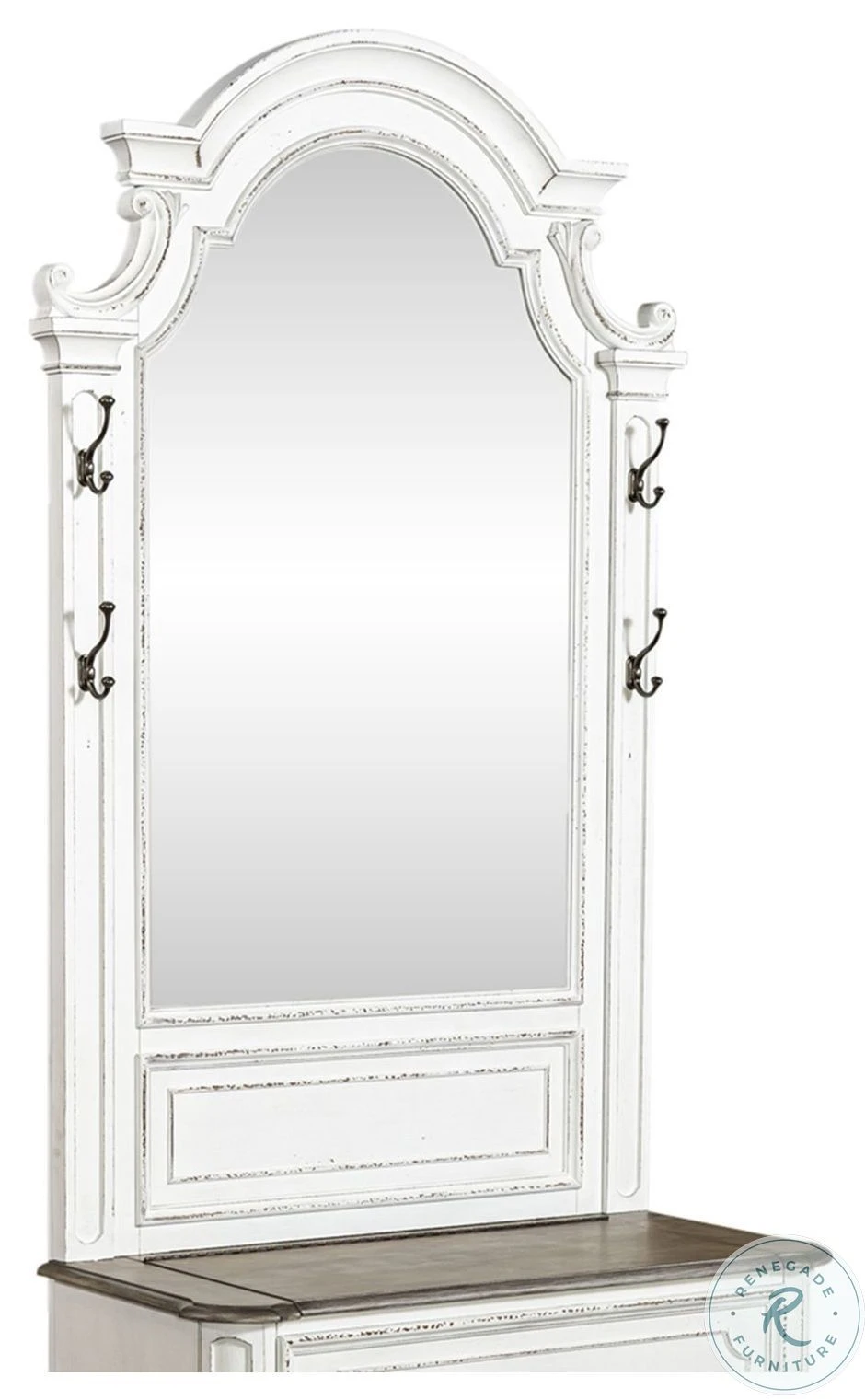 Magnolia Manor Antique White And Weathered Bark Hall Tree - Image 5