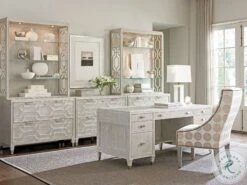 Greystone Pearl Gray Wire Brushed Avery Home Office Set