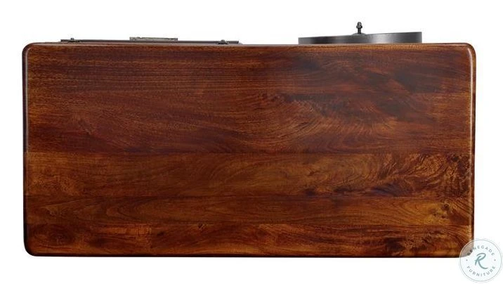 Warm Brown Mango 2 Door Wine Cart - Image 10