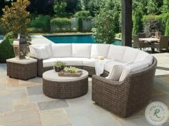 Tommy Bahama Cypress Point Ocean Terrace Aged Iron Outdoor Round Occasional Table Set