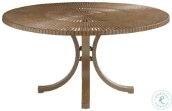 Tommy Bahama St Tropez Golden Brown Teak Outdoor Round Dining Table