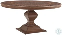 Tommy Bahama Harbor Isle Rich Walnut Outdoor Round Dining Table