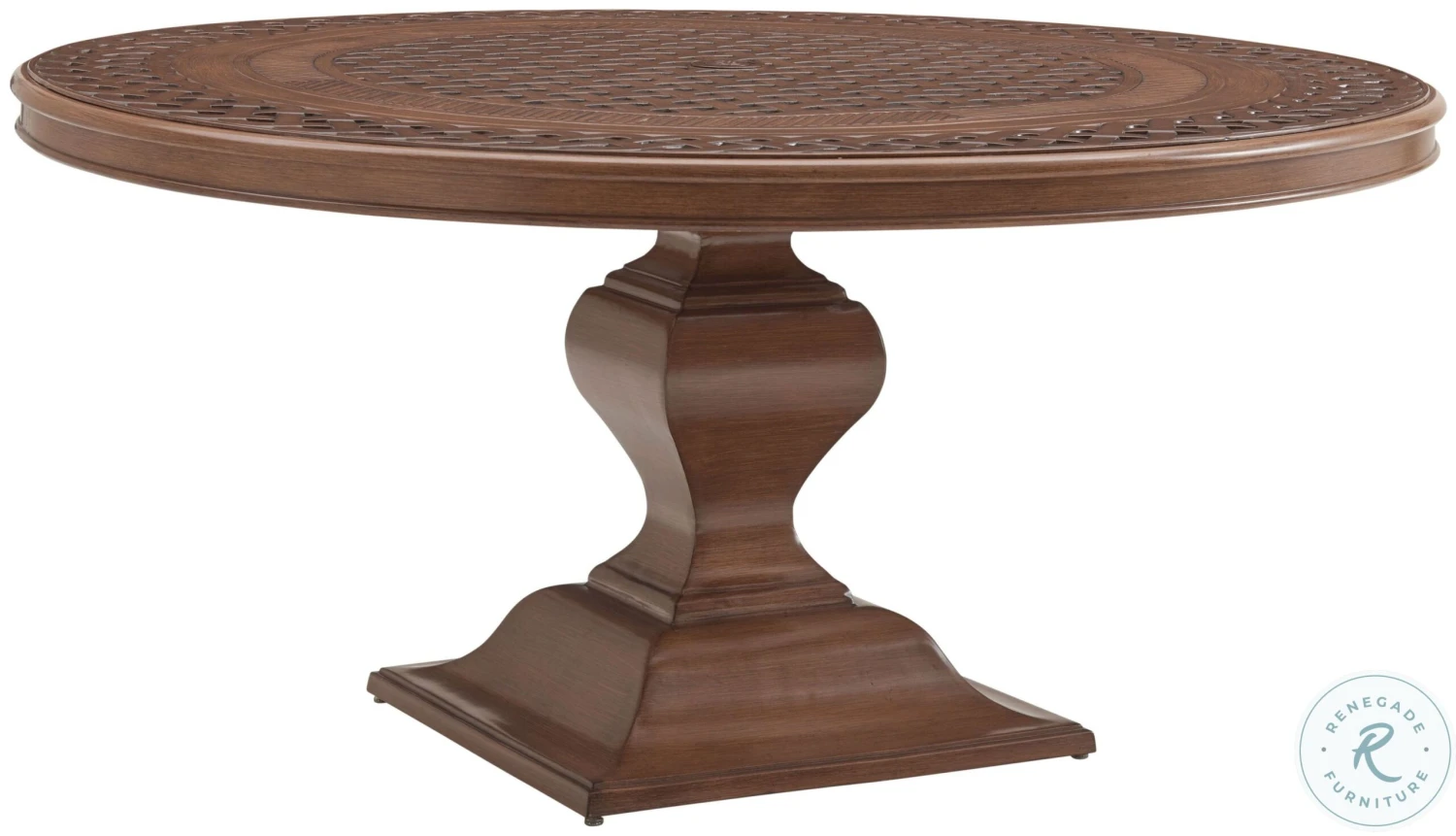 Tommy Bahama Harbor Isle Rich Walnut Outdoor Round Dining Table