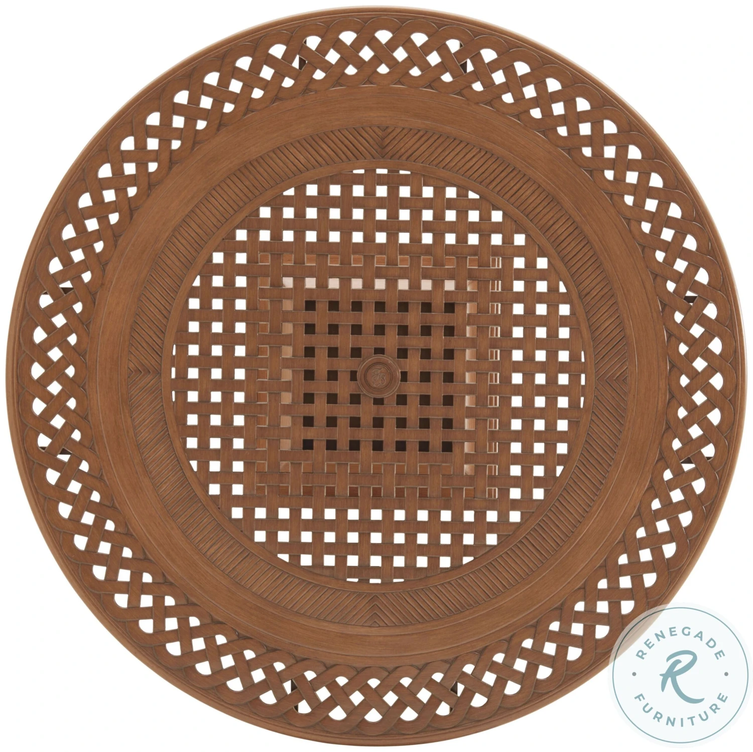 Tommy Bahama Harbor Isle Rich Walnut Outdoor Round Dining Table - Image 3